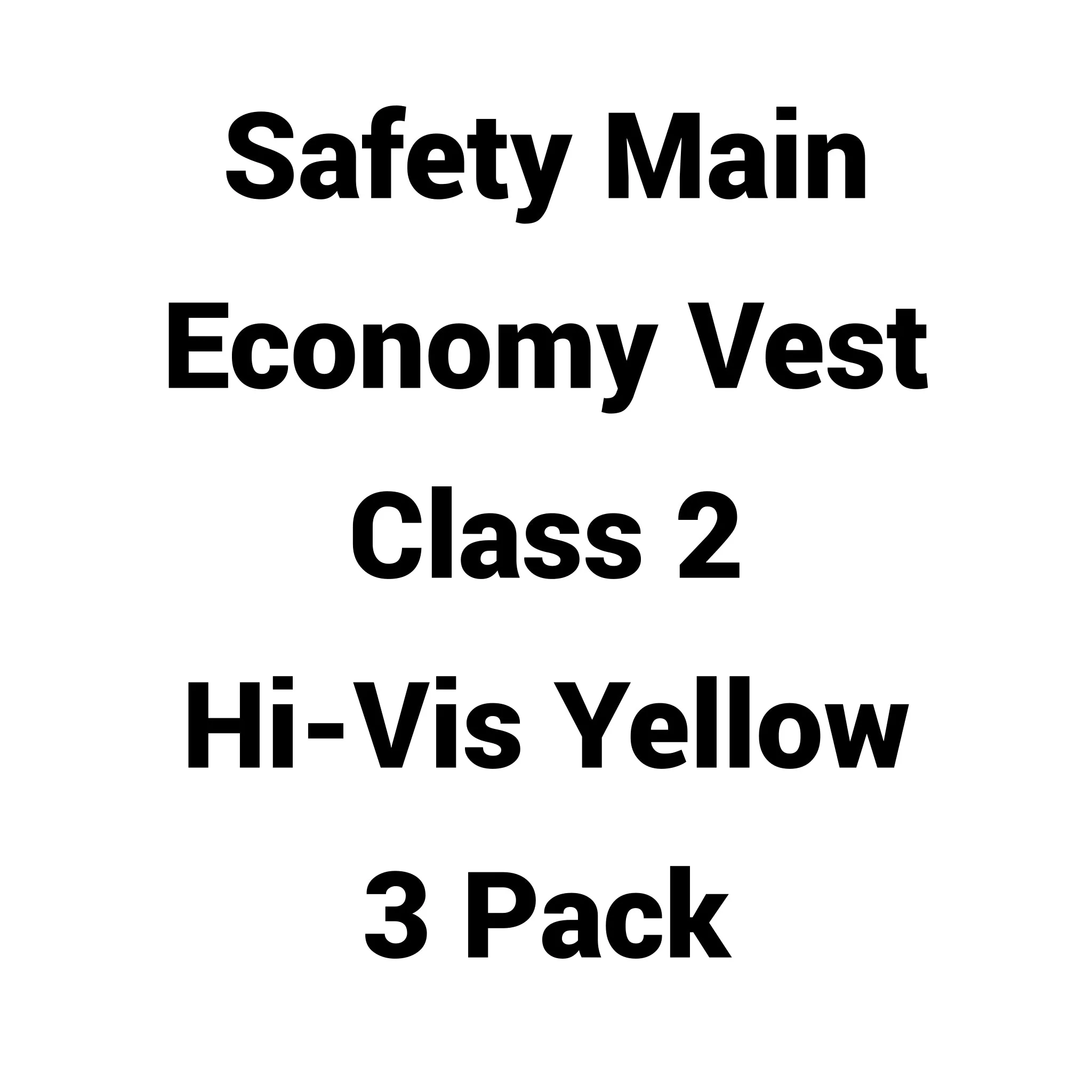 Safety Main 05EAMYZ Economy Vest, Class 2, All Mesh, Hi-Vis Yellow, Pack of 3 - Image 2