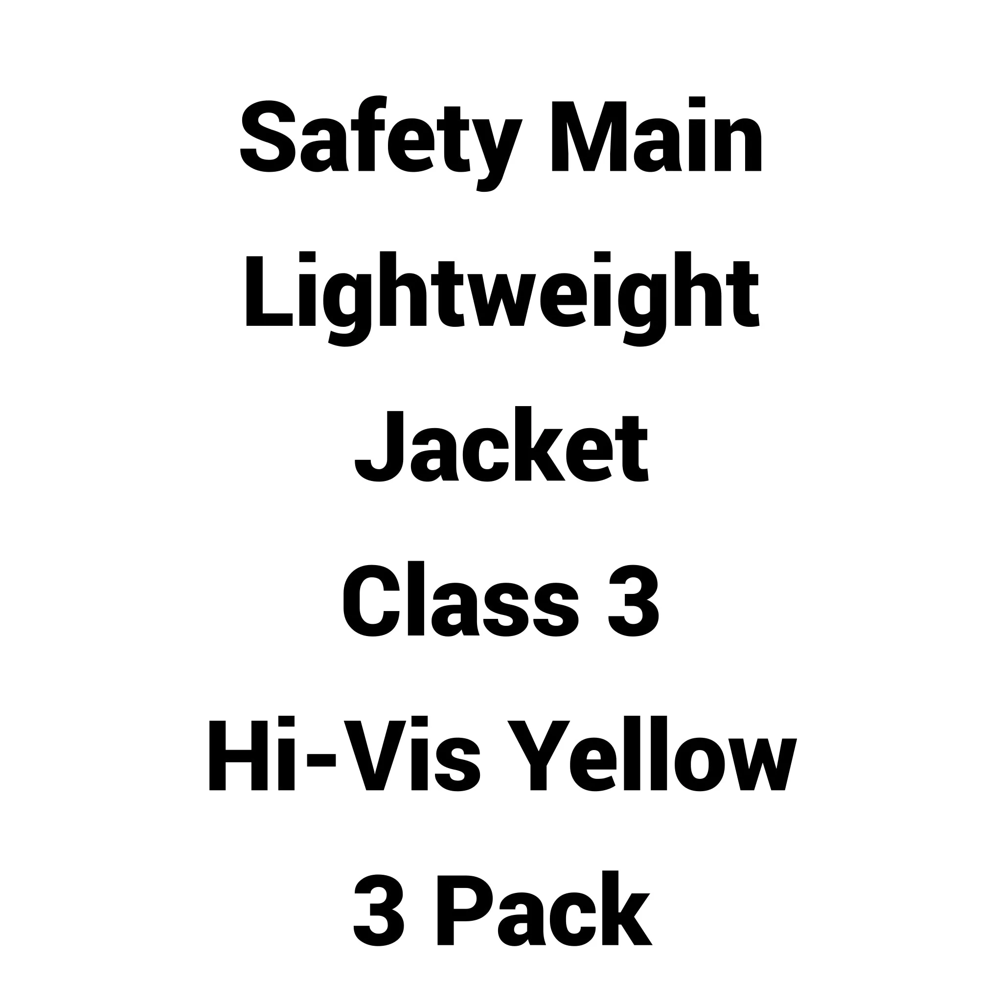 Safety Main 05LWJYB Lightweight Jacket, Class 3, Hi-Vis Yellow with Black Bottom, Pack of 3 - Image 2