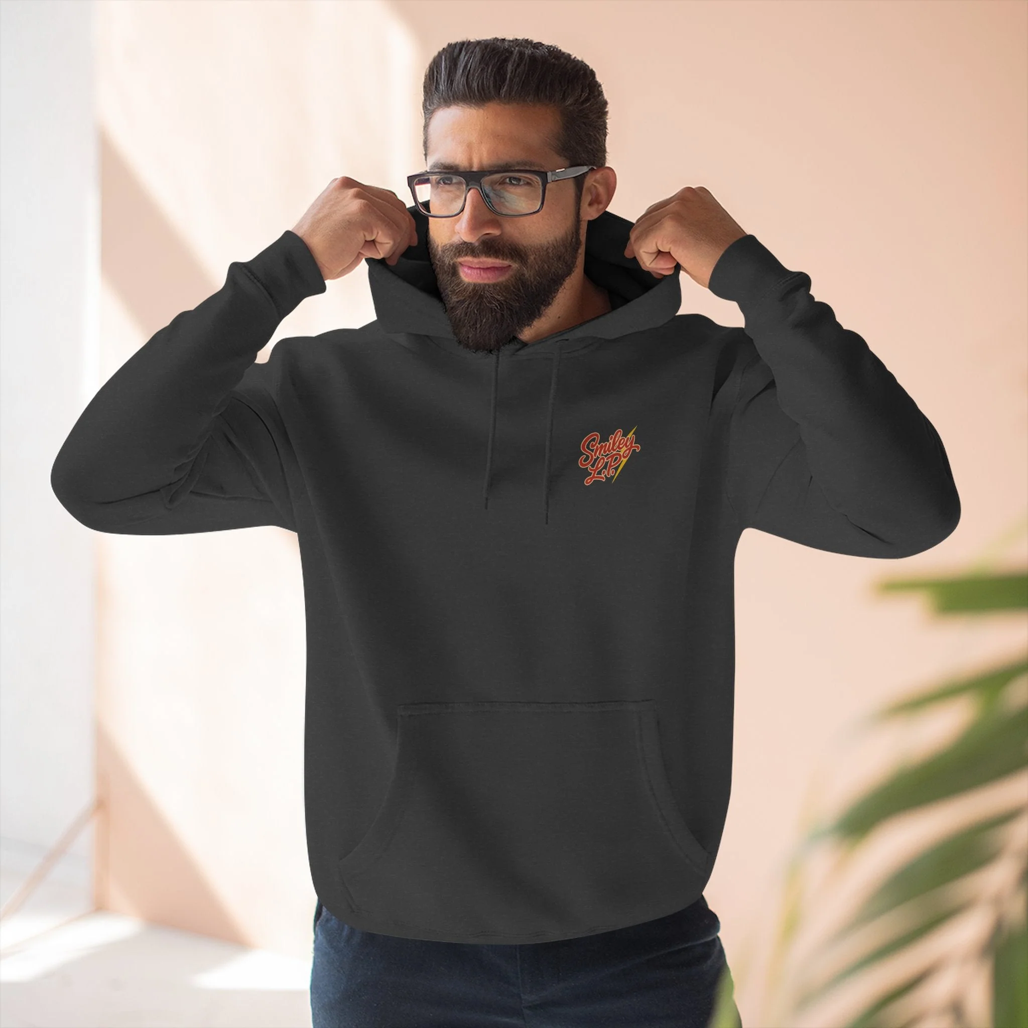 Smiley L.P. Red Bolt Hoodie - Image 3