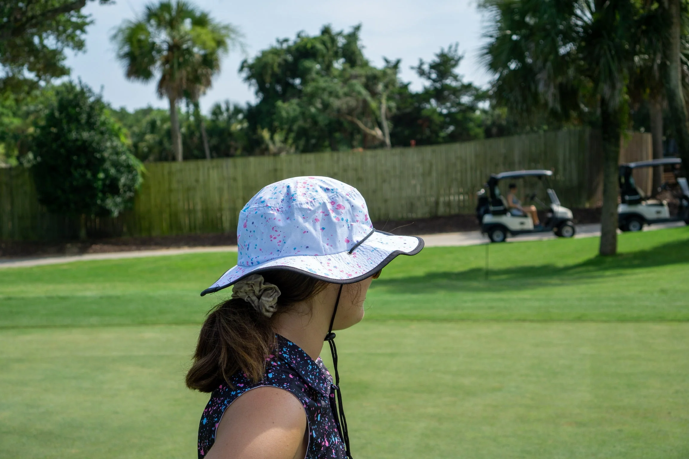 White Paint Bucket Hat - Image 2