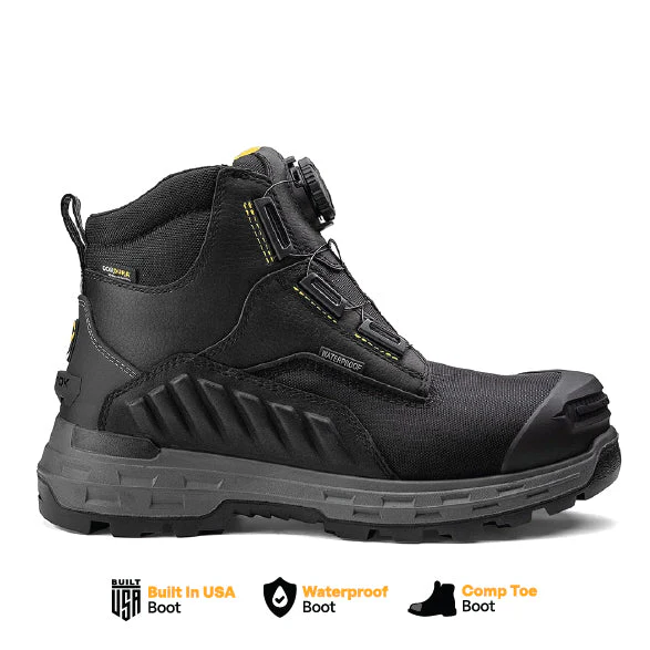 Wildwood 6ā Composite Toe Turbolace⢠Work Boot - Black - Made in USA