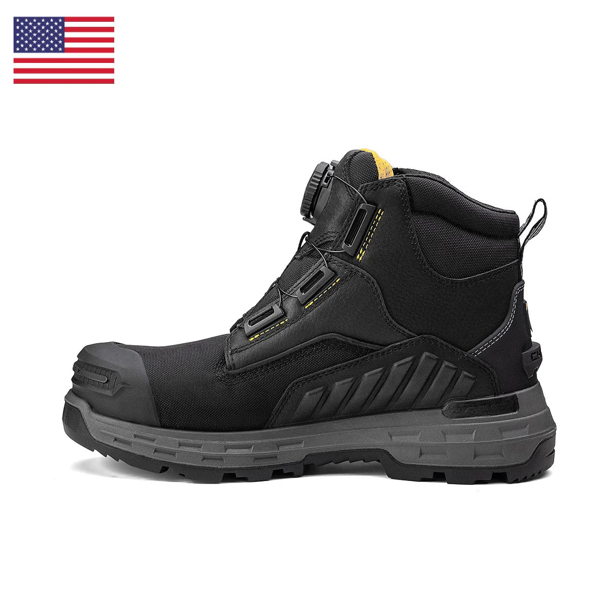 Wildwood 6ā Composite Toe Turbolace⢠Work Boot - Black - Made in USA - Image 2
