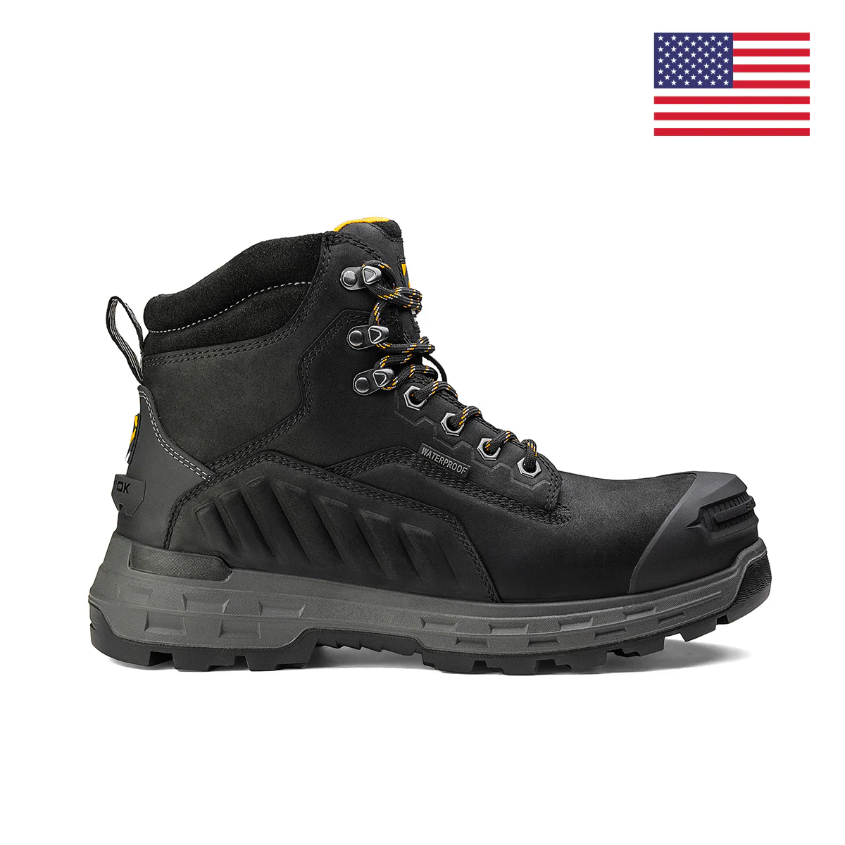Wildwood 6” Waterproof Composite Toe Black Boot - Made in USA - Image 3