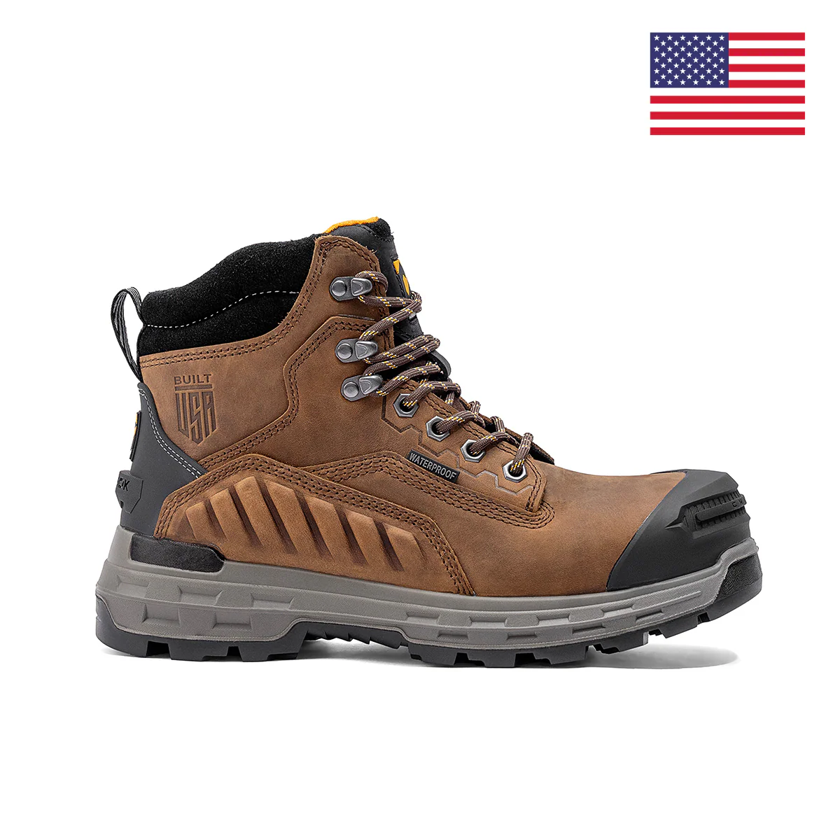 Wildwood 6” Waterproof Composite Toe Brown Boot - Made in USA - Image 4