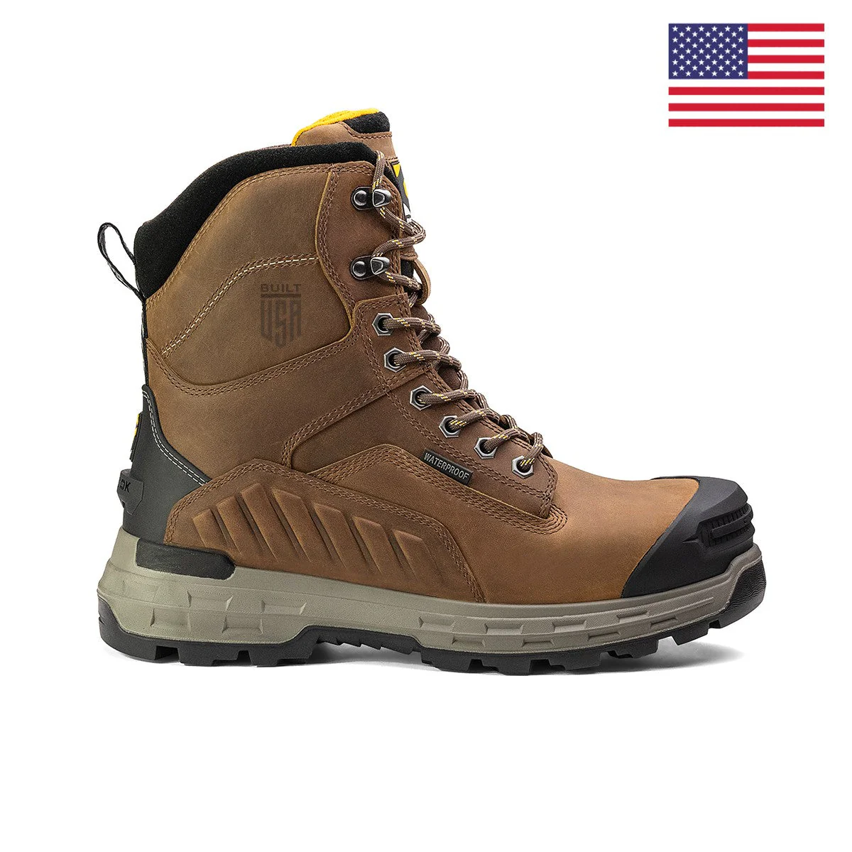 Wildwood 8” Waterproof Composite Toe Brown Boot - Made in USA - Image 3